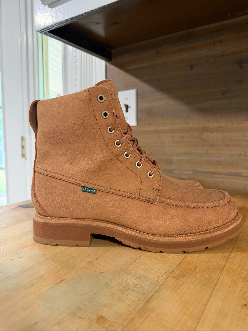 Tecovas Men's Suede Lace-Up Boot in Tan